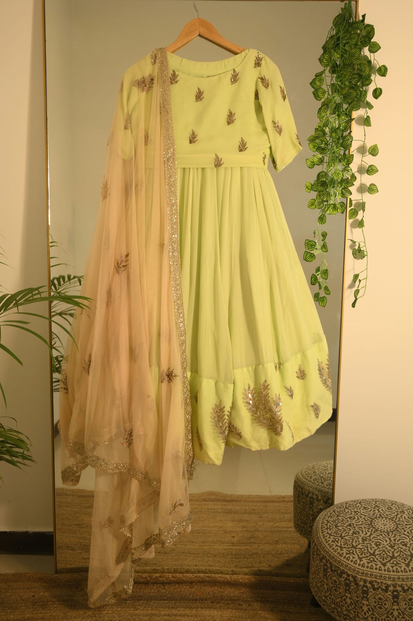Embroidered Light Green Lehenga Choli