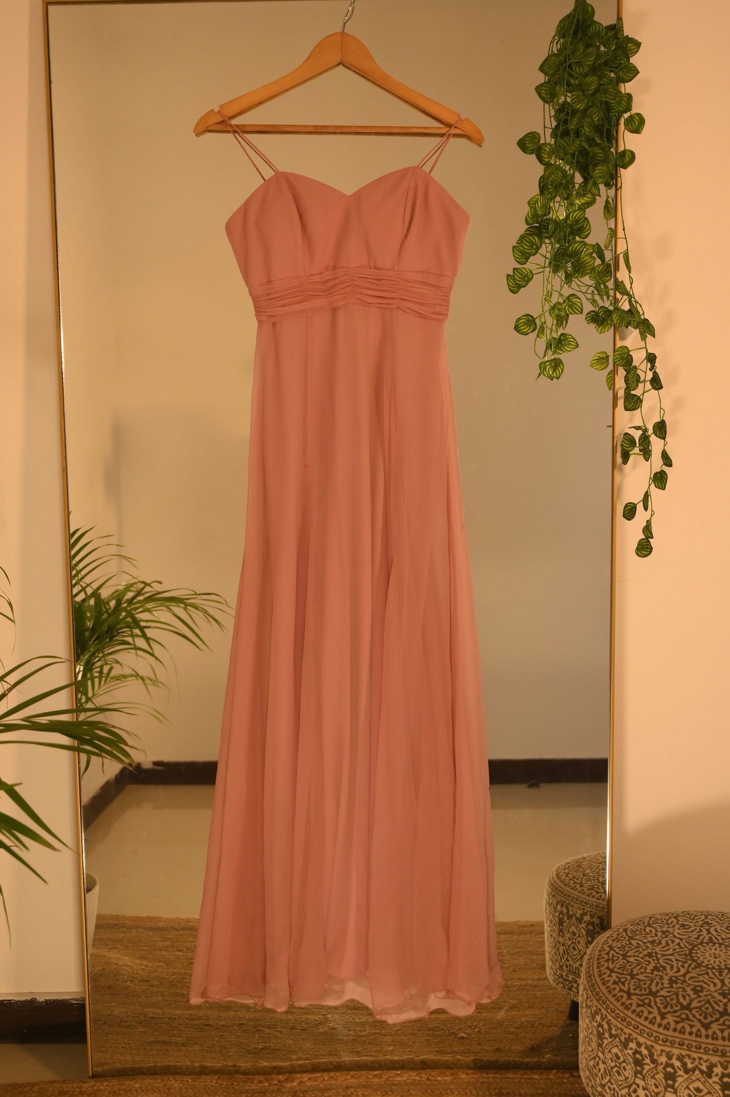 Pink Dress with Waist Detailing