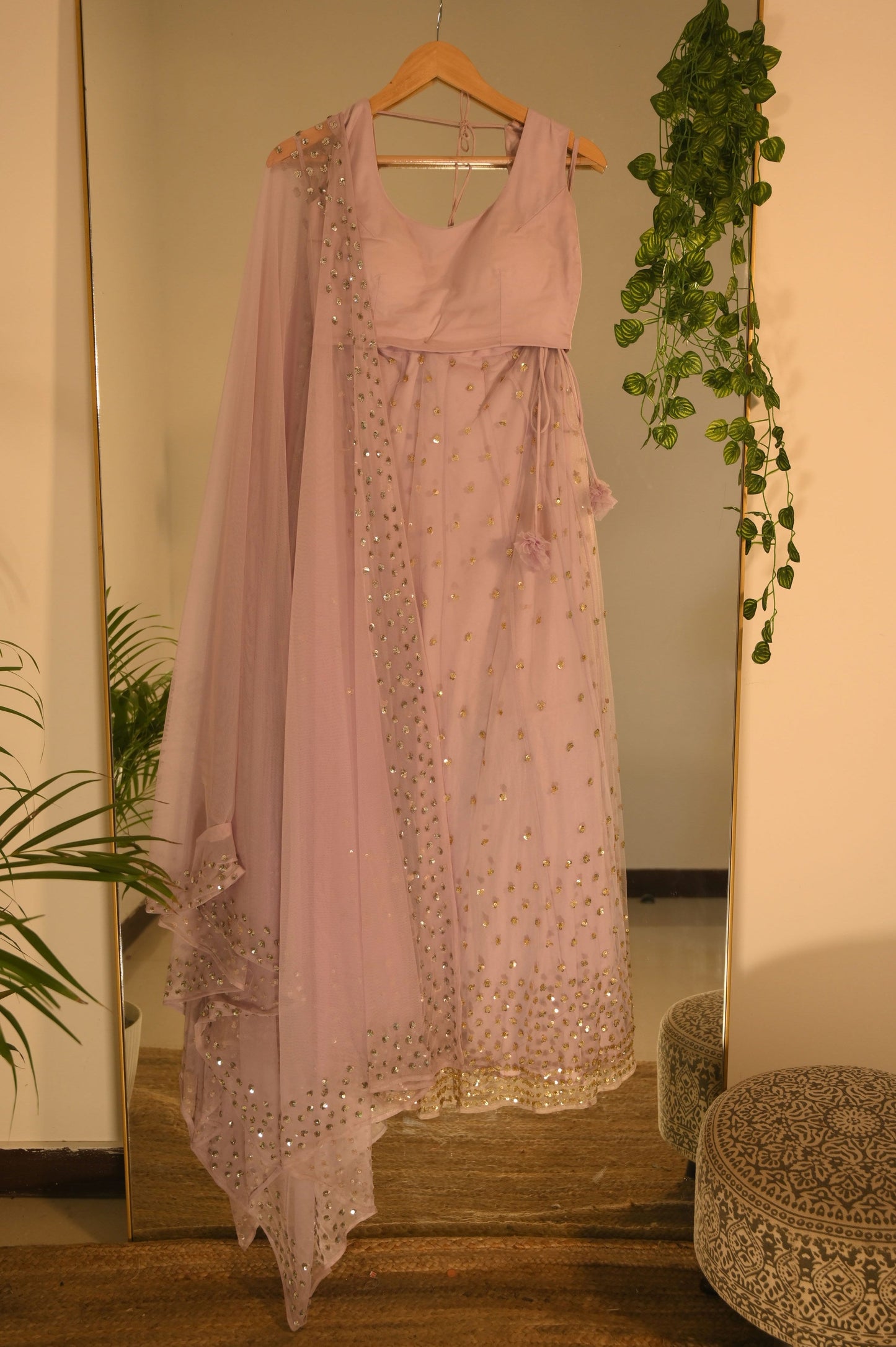 Pastel Lehenga with Sequin Work