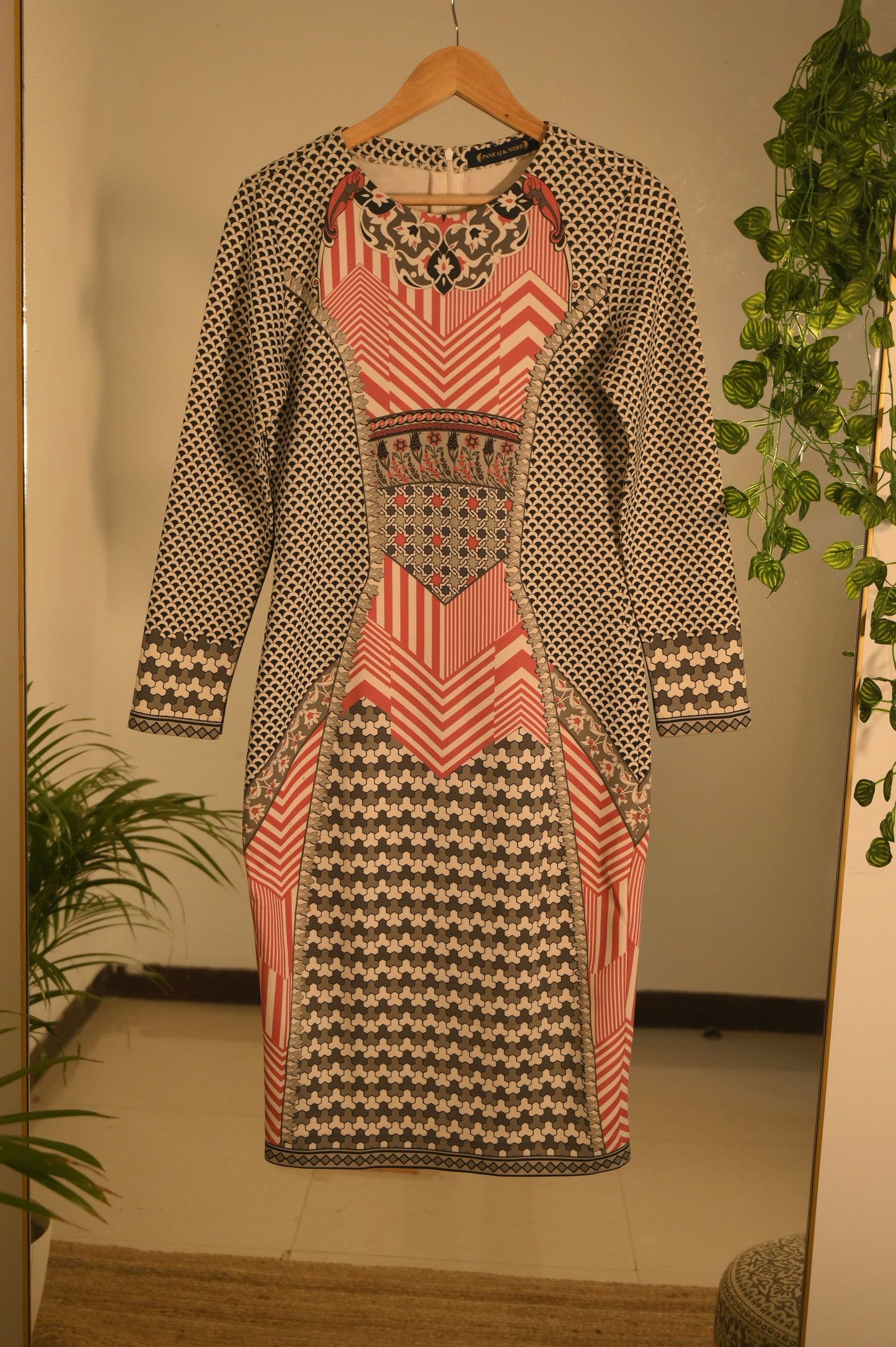 Pankaj and Nidhi Printed Bodycon Dress