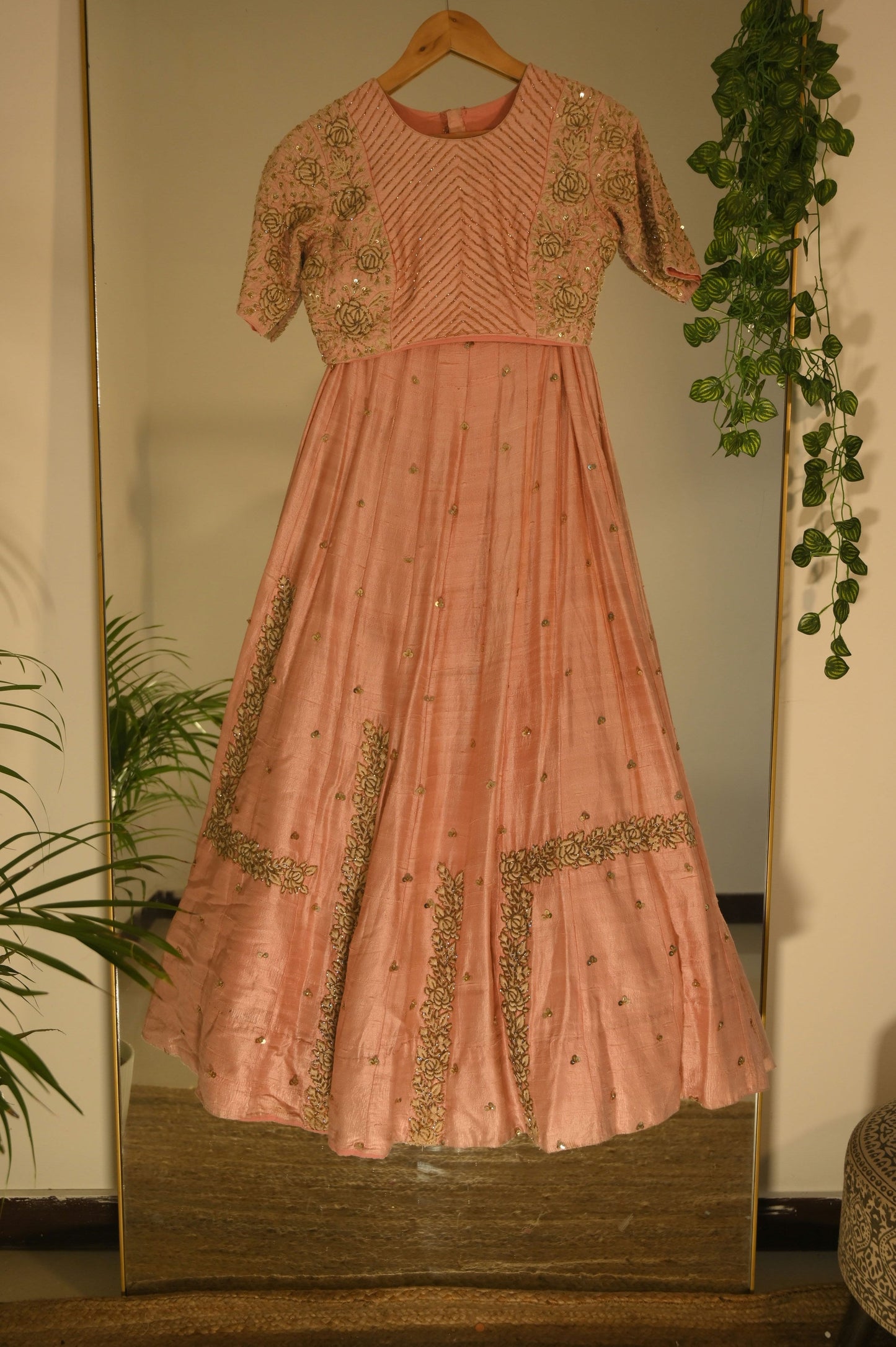 Silk Beaded Lehenga Set