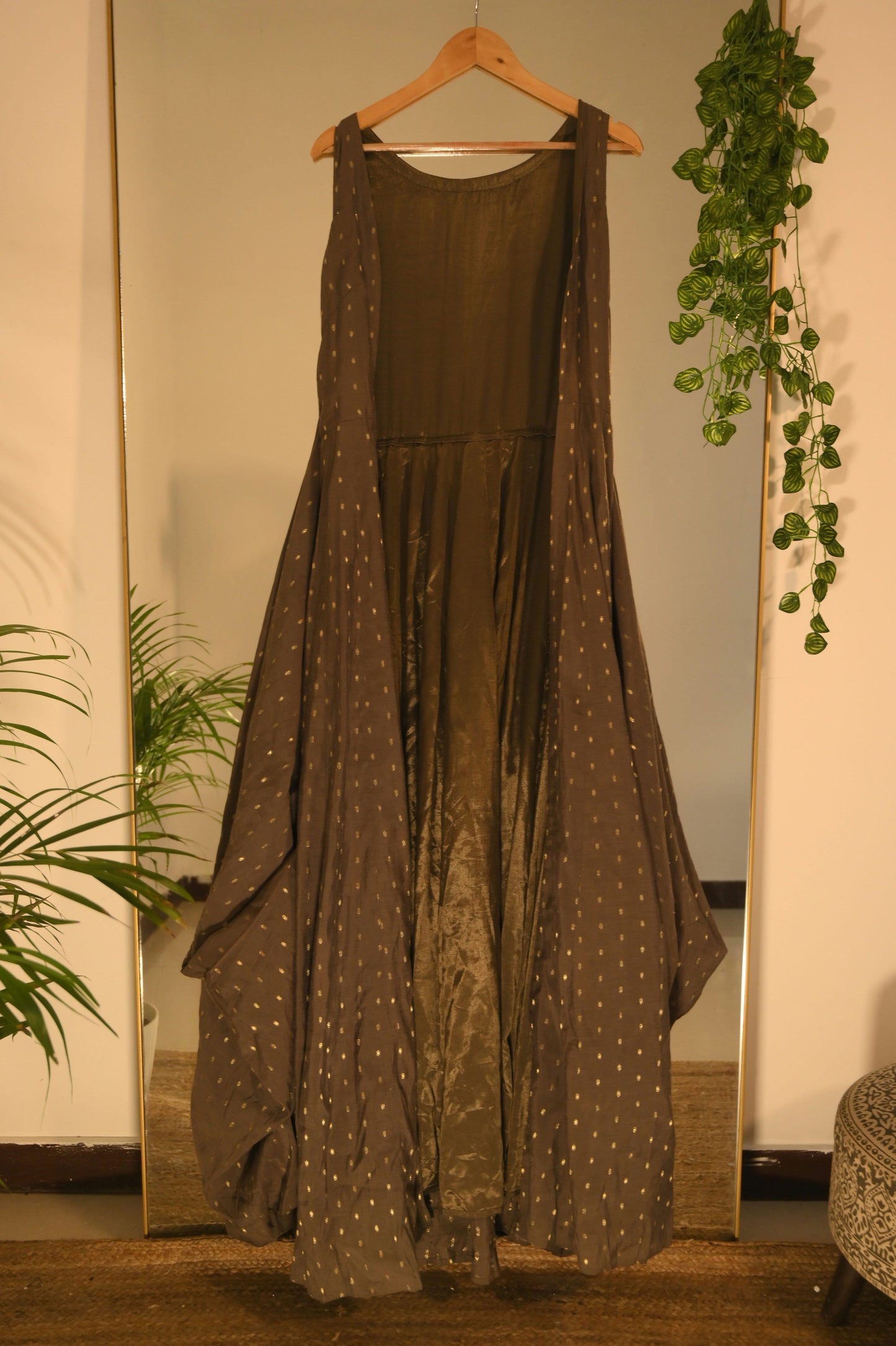 Green Zari Work Dress