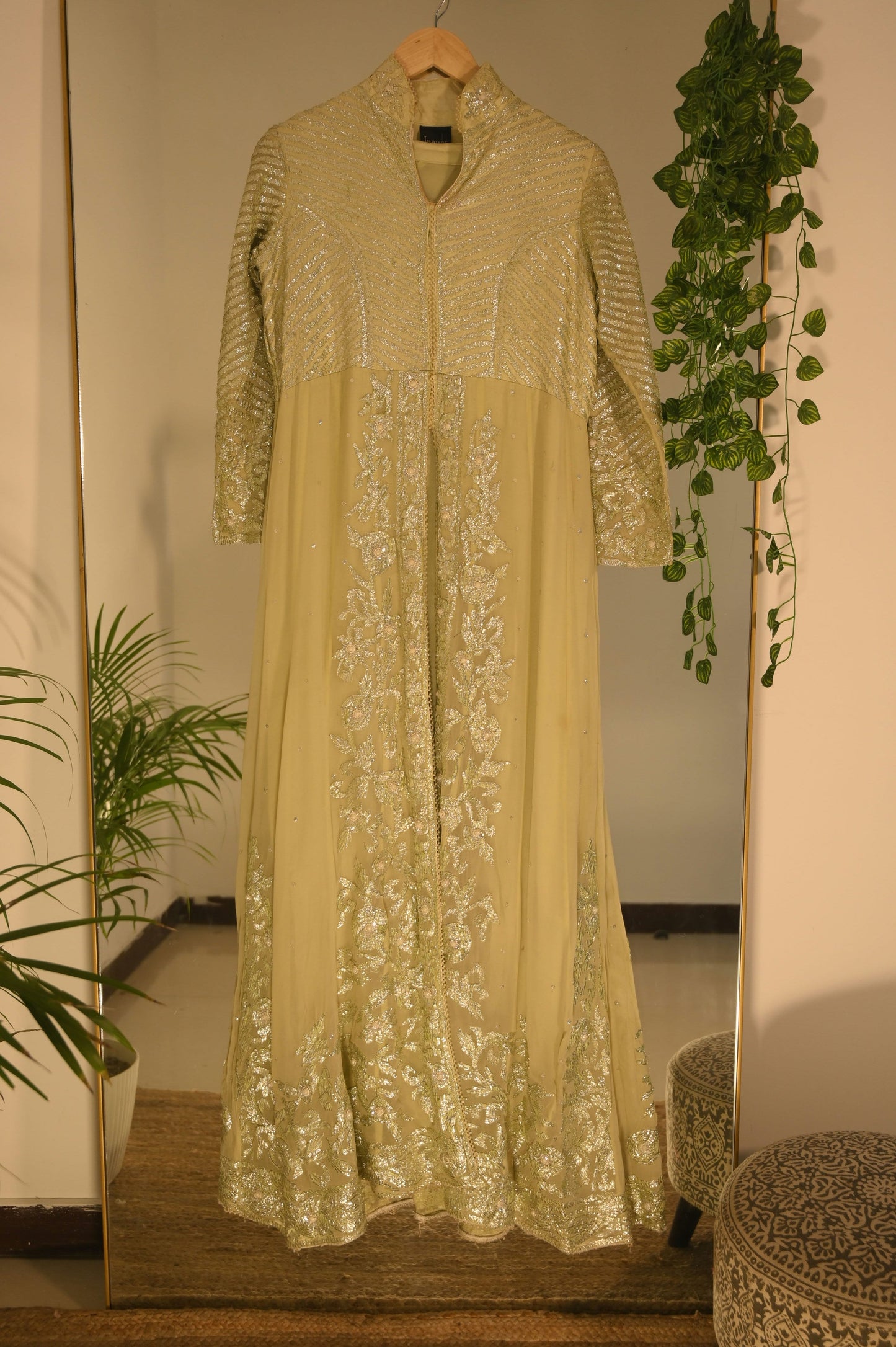 Light green gota anarkali