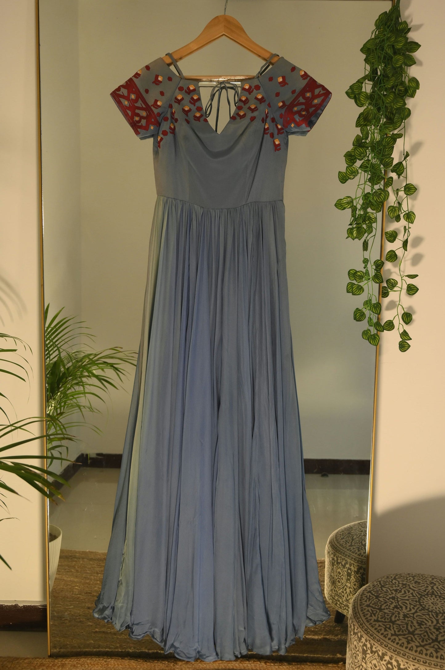 Gown with Embroidery detailing
