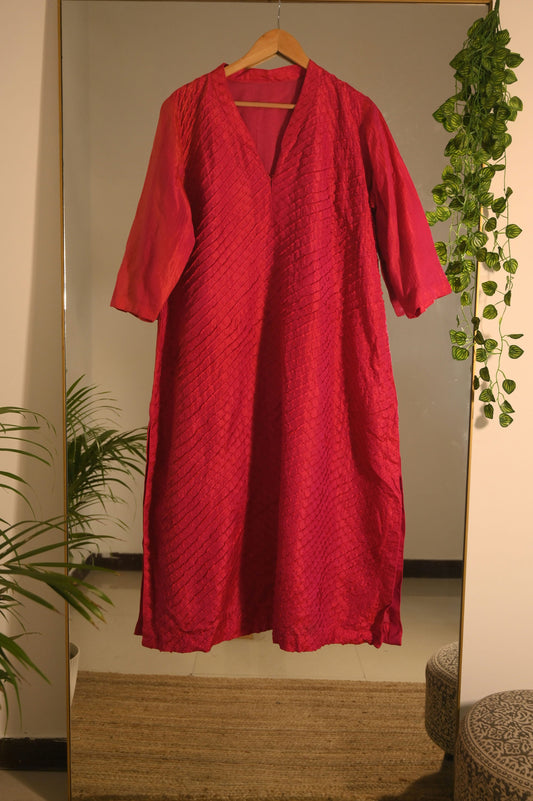 Red Pinktuck designn kurta