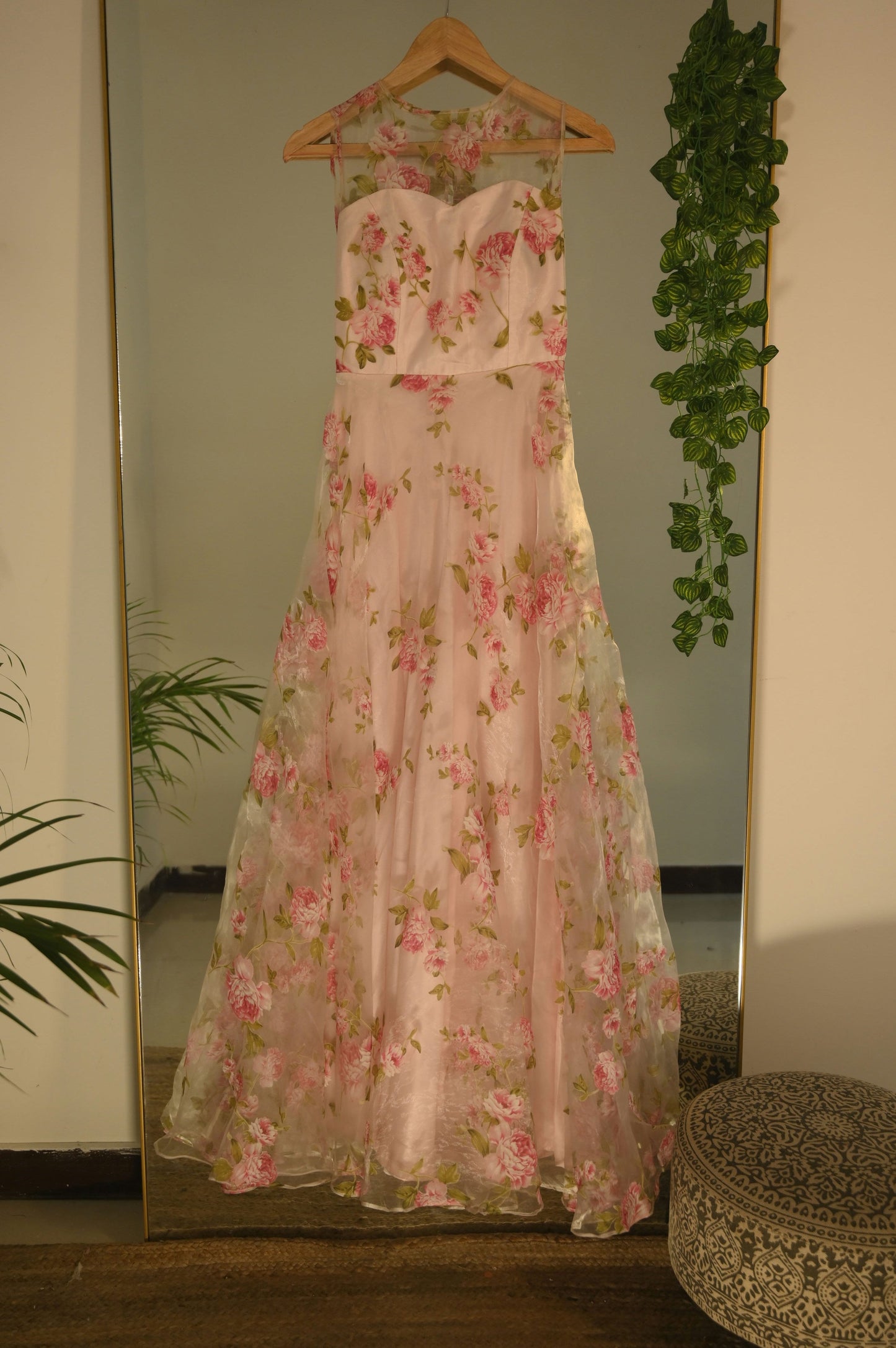 Pink Printed gown